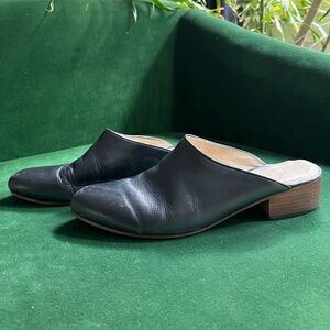 Nisolo black leather mules